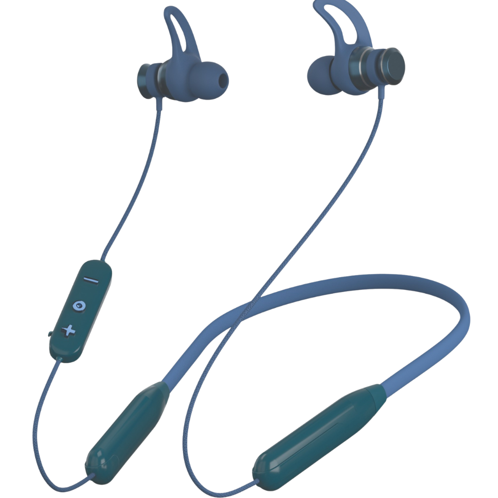 4M Neckband Wireless Bluetooth Earphones with Easy Touch Functions and 36 Hours Battery Life